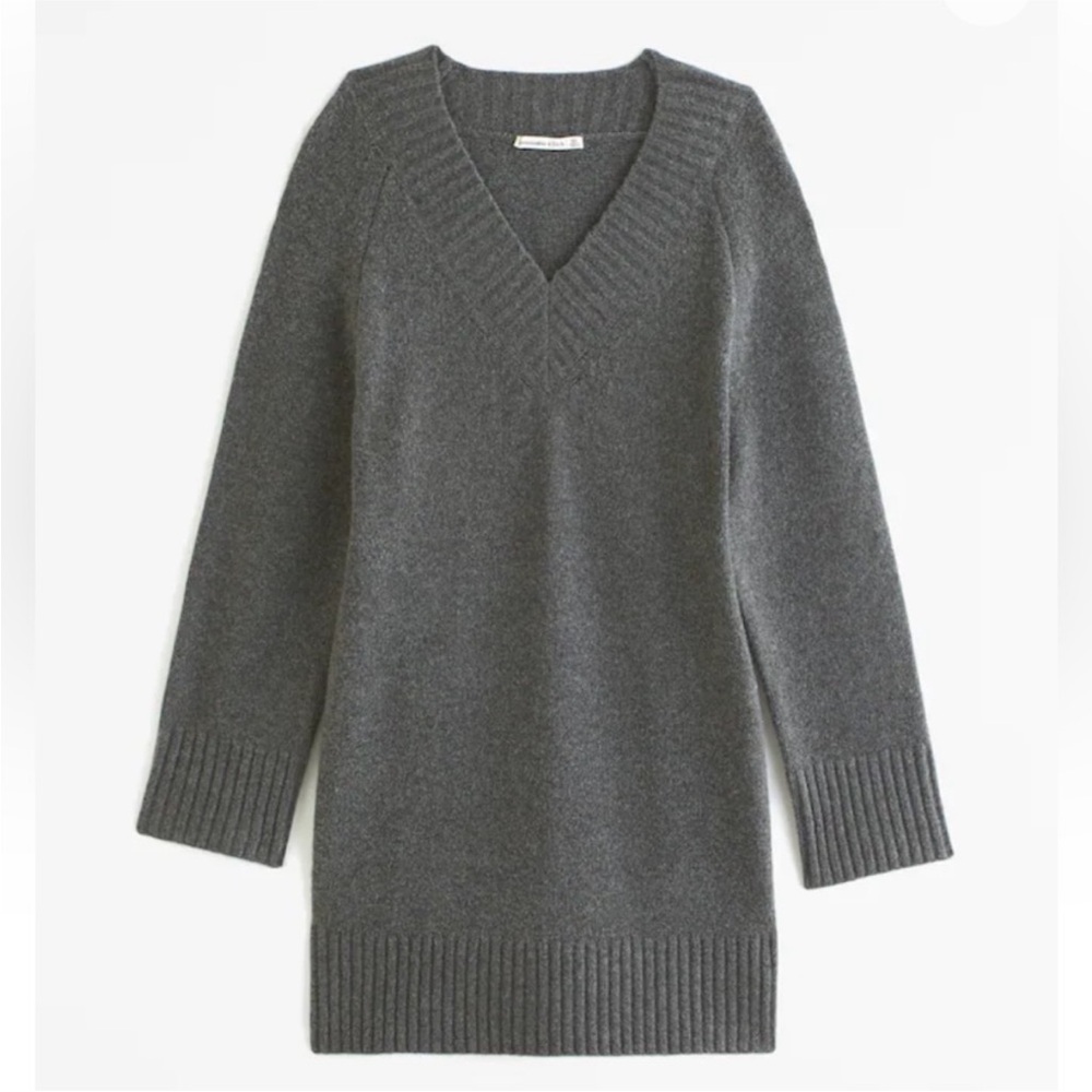 Long-Sleeve Easy Mini Sweater Dress